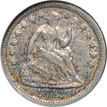 1842-O NGC AU-50.