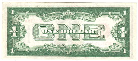 1928 $1.00 Four Digit Serial Number.  AU.