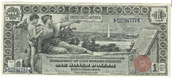 1896 $1.00.  AU/CU.