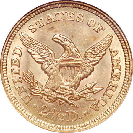 1853 Coronet quarter-eagle, NGC MS-64