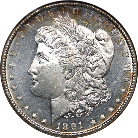 1891-CC Morgan dollar, NGC MS-63 DMPL