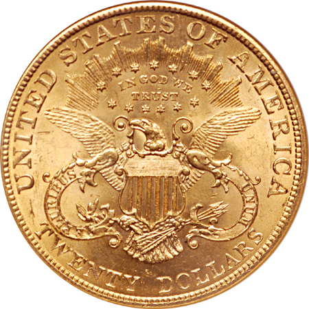 1904 Coronet double-eagle, NGC MS-64