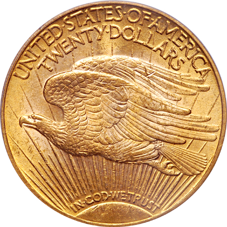 1912 Saint-Gaudens double-eagle, PCGS MS-63