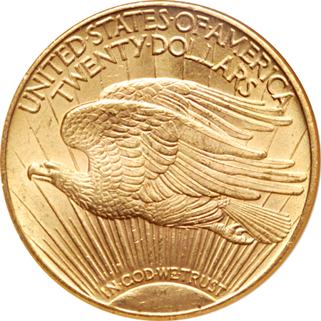 1925 and six additional NGC MS-62 Saint-Gaudens double-eagles