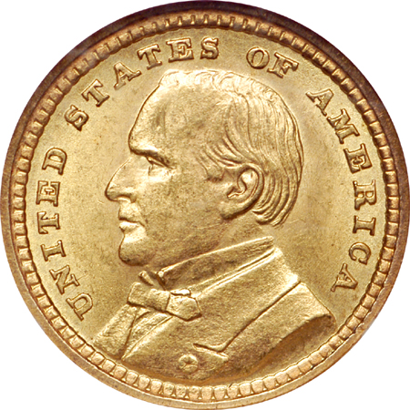 1903 McKinley commemorative gold dollar, NGC MS-63