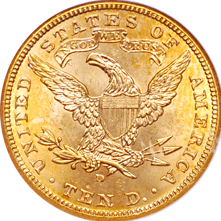 1906-D Coronet eagle, NGC MS-64