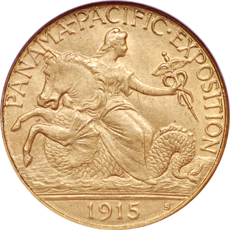 1915-S Panama-Pacific quarter-eagle, NGC MS-64
