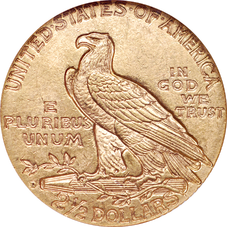 1925-D Indian quarter-eagle, NGC MS-62