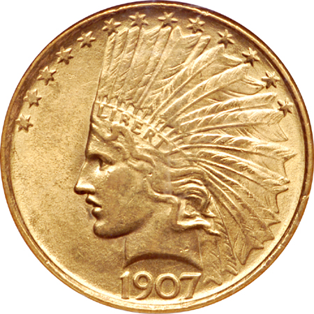 1907 Indian eagle, NGC MS-62