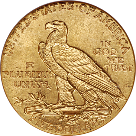 1914 Indian half-eagle, NGC MS-62