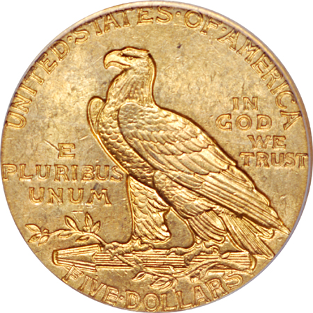 1913 Indian half-eagle, PCGS MS-63