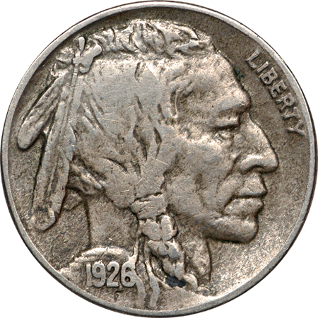 1926-S Buffalo nickel VF