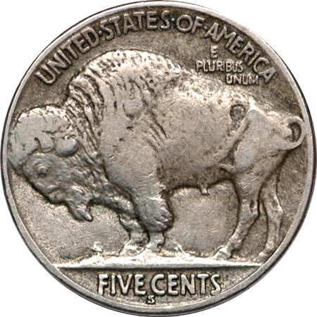 1926-S Buffalo nickel VF