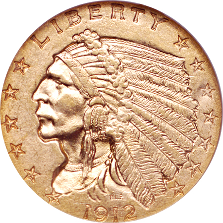 1912 and 1915 Indian quarter-eagles, NGC MS-61