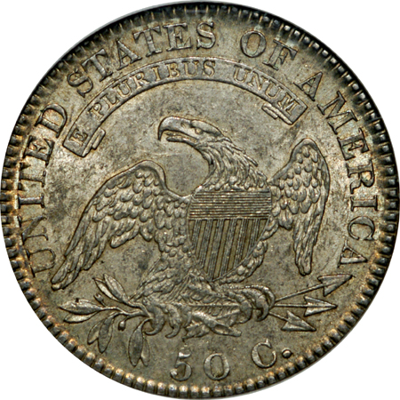 1820/19 (O-102) Capped Bust half-dollar, NGC MS-60