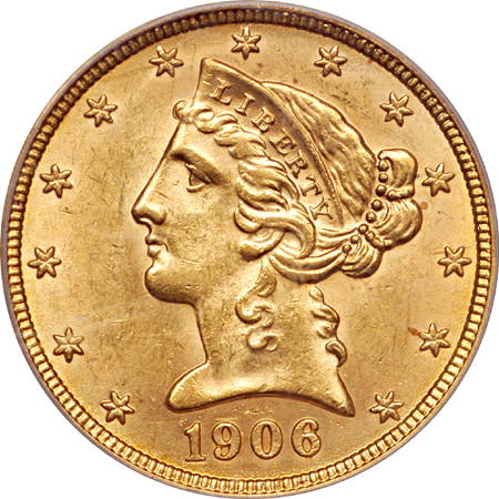 1894 and 1906-D Coronet half-eagles PCGS MS-62