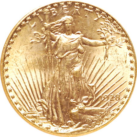 1928 Saint-Gaudens double-eagle, NGC MS-63