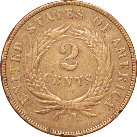 1872 Two cent VF-30