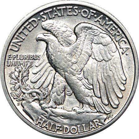 1917-D, 1918-D and 1929-D Walking Liberty half-dollars