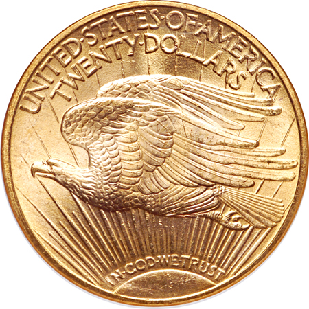 1914-S Saint-Gaudens double eagle, NGC MS-65