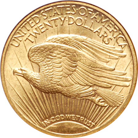 1909 Saint-Gaudens double eagle, NGC MS-62