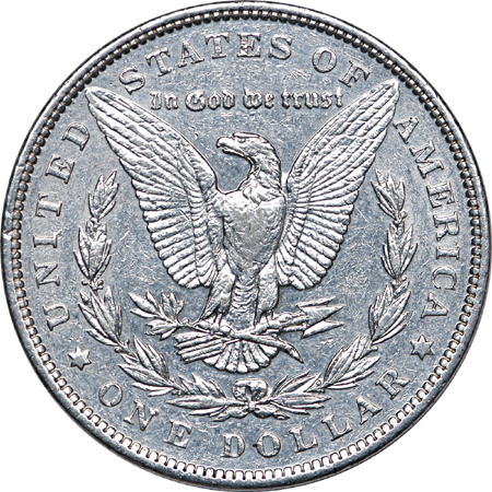 1894 Morgan dollar EF-45, cleaned.