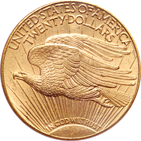 1911-D Saint-Gaudens double-eagle, PCGS MS-66