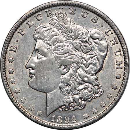 1893-O, 1894-O, 1896-O and 1903 Morgan dollars