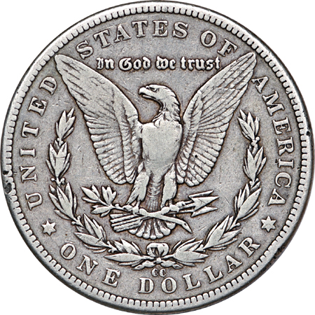 1889-CC Morgan dollar F-12