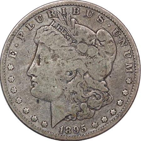 1890-CC AU-50 and 1895-O VG-8 Morgan dollars