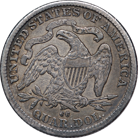 1878-CC (Pair) Seated Liberty quarters