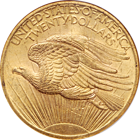 1907 Saint-Gaudens double-eagle, NGC MS-63