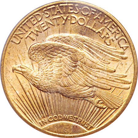 1909-S Saint-Gaudens double-eagle, PCGS MS-63