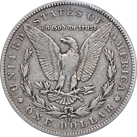 1889-CC Morgan dollar, PCGS VF-30