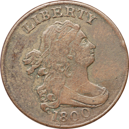 1800, 1828, 1835, 1851, and 1854 half-cents (attributed)