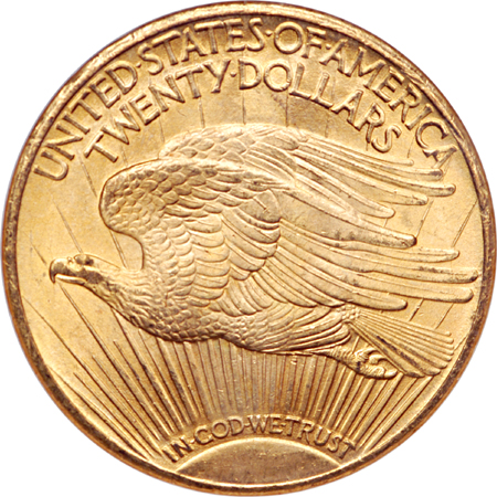 1924 Saint-Gaudens double eagle, NGC MS-66