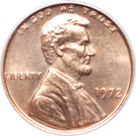 1972 doubled-die Lincoln cent, ANACS MS-63 RD