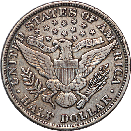 1892 and 1894 Barber half-dollars