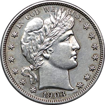 1903 and 1904 Barber half-dollars