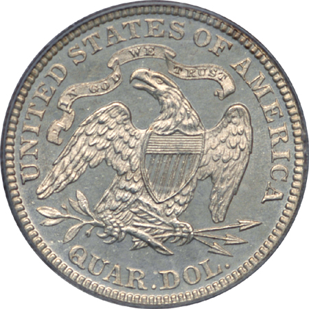 1879 Seated Liberty quarter, PCGS MS-64