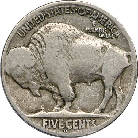 1918/7-D Buffalo nickel, VG-8 details, scratched