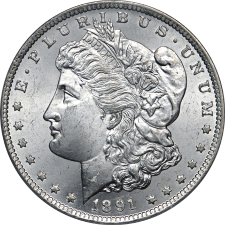 1891-CC Morgan dollar, PCGS MS-65
