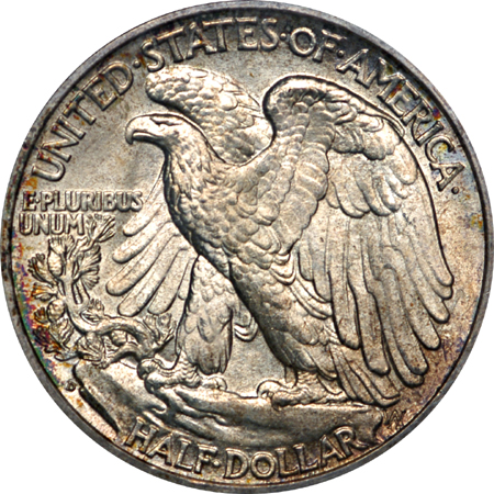 1937-D Walking Liberty half-dollar, PCGS MS-65