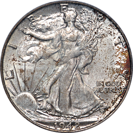 1942-S Walking Liberty half-dollar, PCGS MS-65