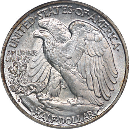 1942-S Walking Liberty half-dollar, PCGS MS-65