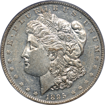 1895-O Morgan dollar, PCGS AU-58