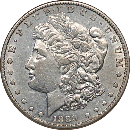 1889-CC Morgan dollar, NGC AU-50