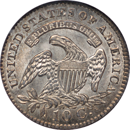 1827 Capped Bust dime, NGC MS-65