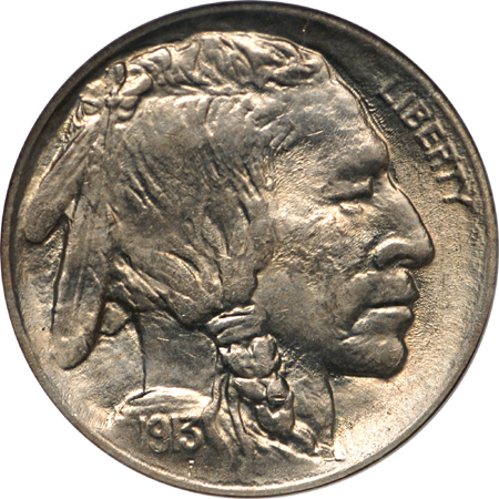 1913 Type 1 Buffalo nickel, NGC MS-66