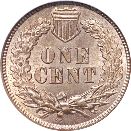 1875 Indian Head cent, NGC MS-65 RB (Eagle Eye photo seal)